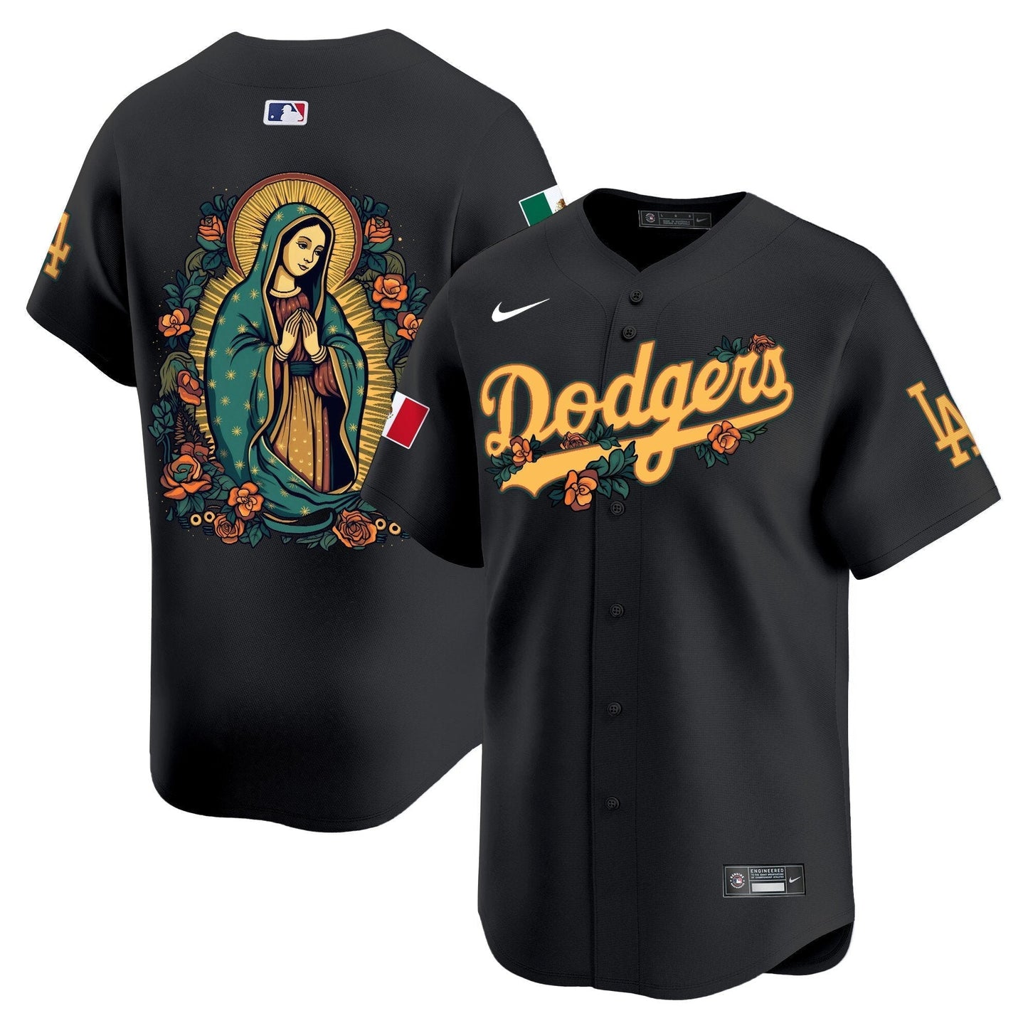 Dodgers Mexico Guadalupe Vapor Premier Limited Jersey V2 - Printed-DTD