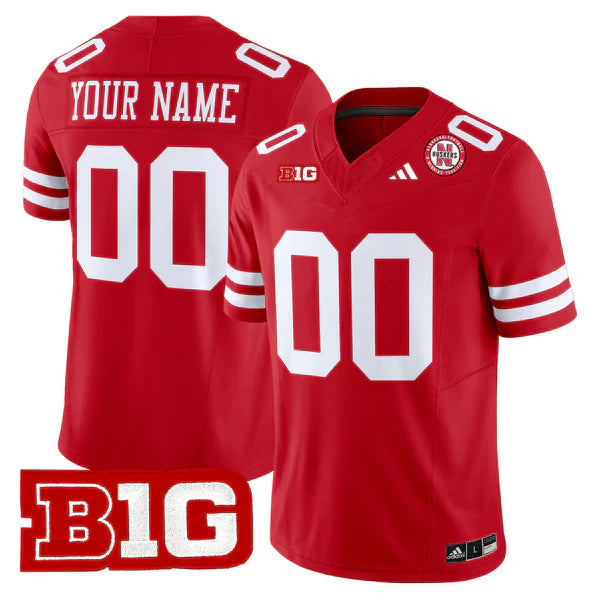 Custom Nebraska Football 2025 "Blackout" Jersey - All Stitched-DTD