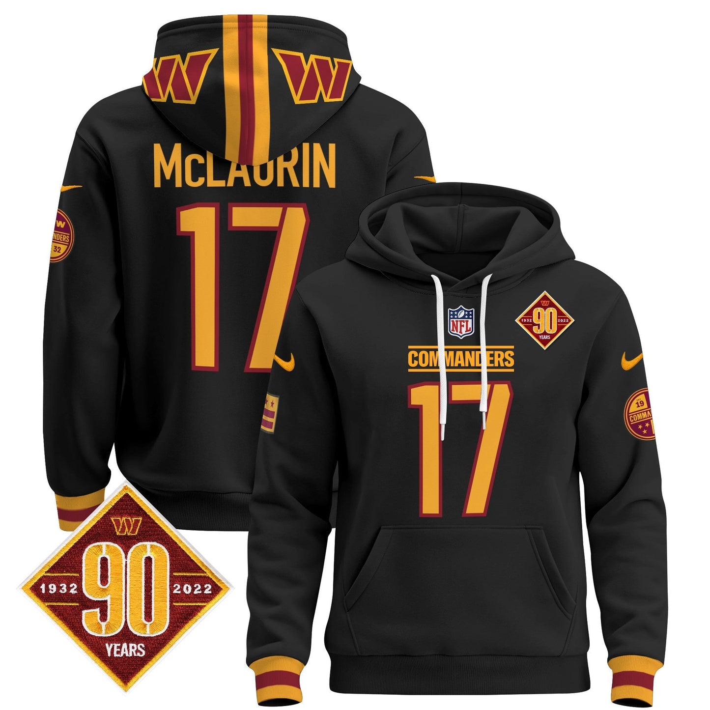 Men's Washington Commanders 2024 Pullover Hoodie - All Stitched