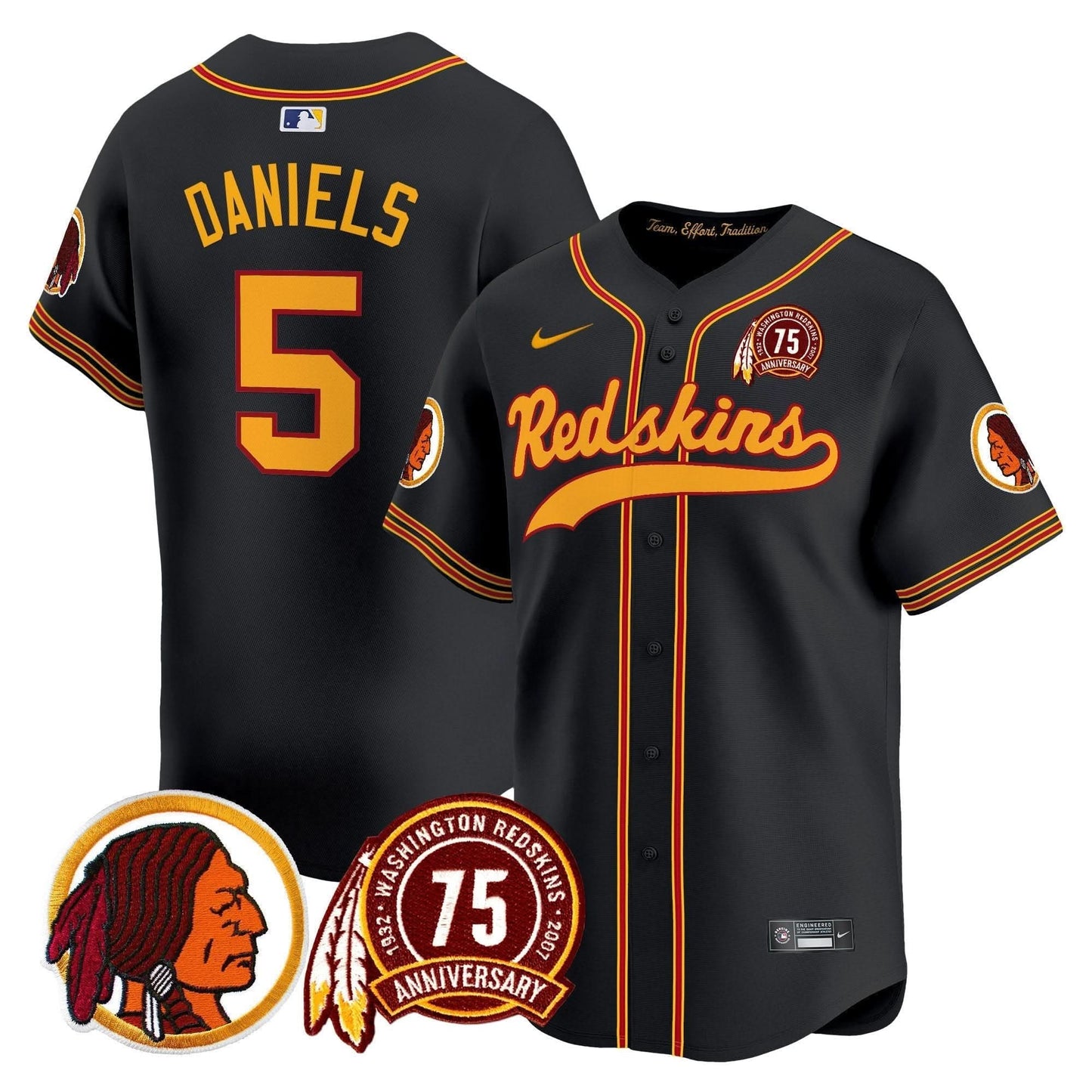 WR 75th Patch Throwback Vapor Premier Limited Jersey - All Stitched