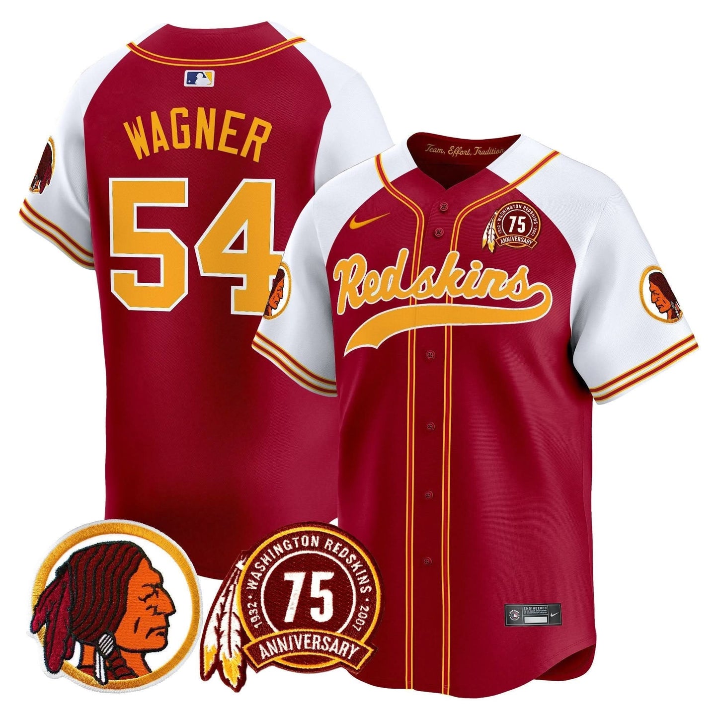 WR 75th Patch Throwback Vapor Premier Limited Jersey - All Stitched