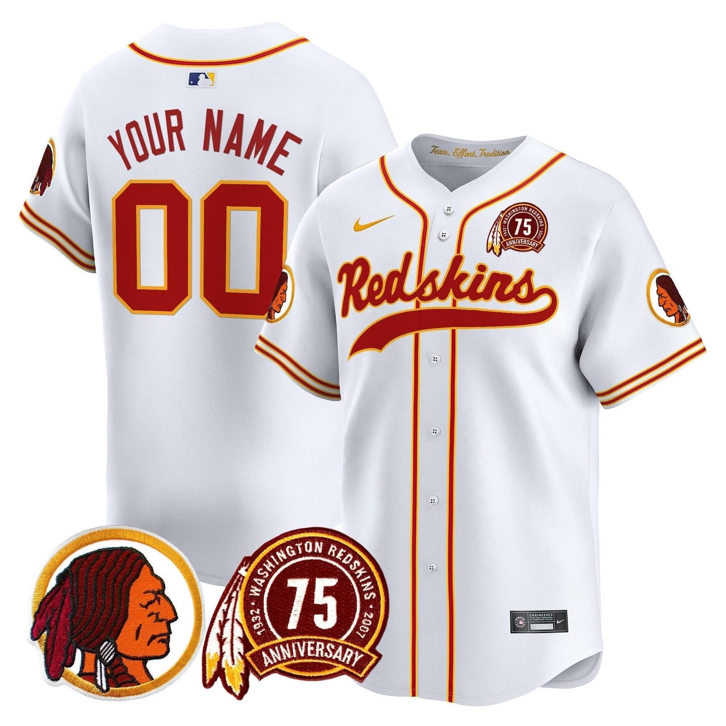 WR 75th Patch Throwback Vapor Premier Limited Custom Jersey - All Stitched