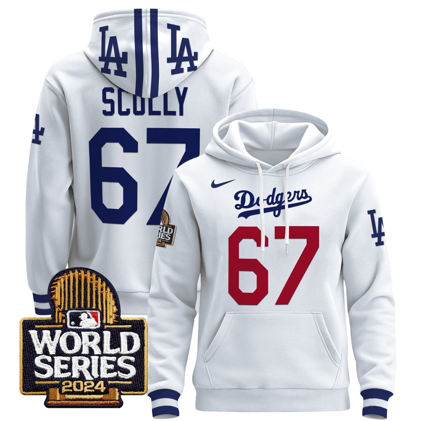 Dodgers 2024 World Series Pullover Hoodie-DTD