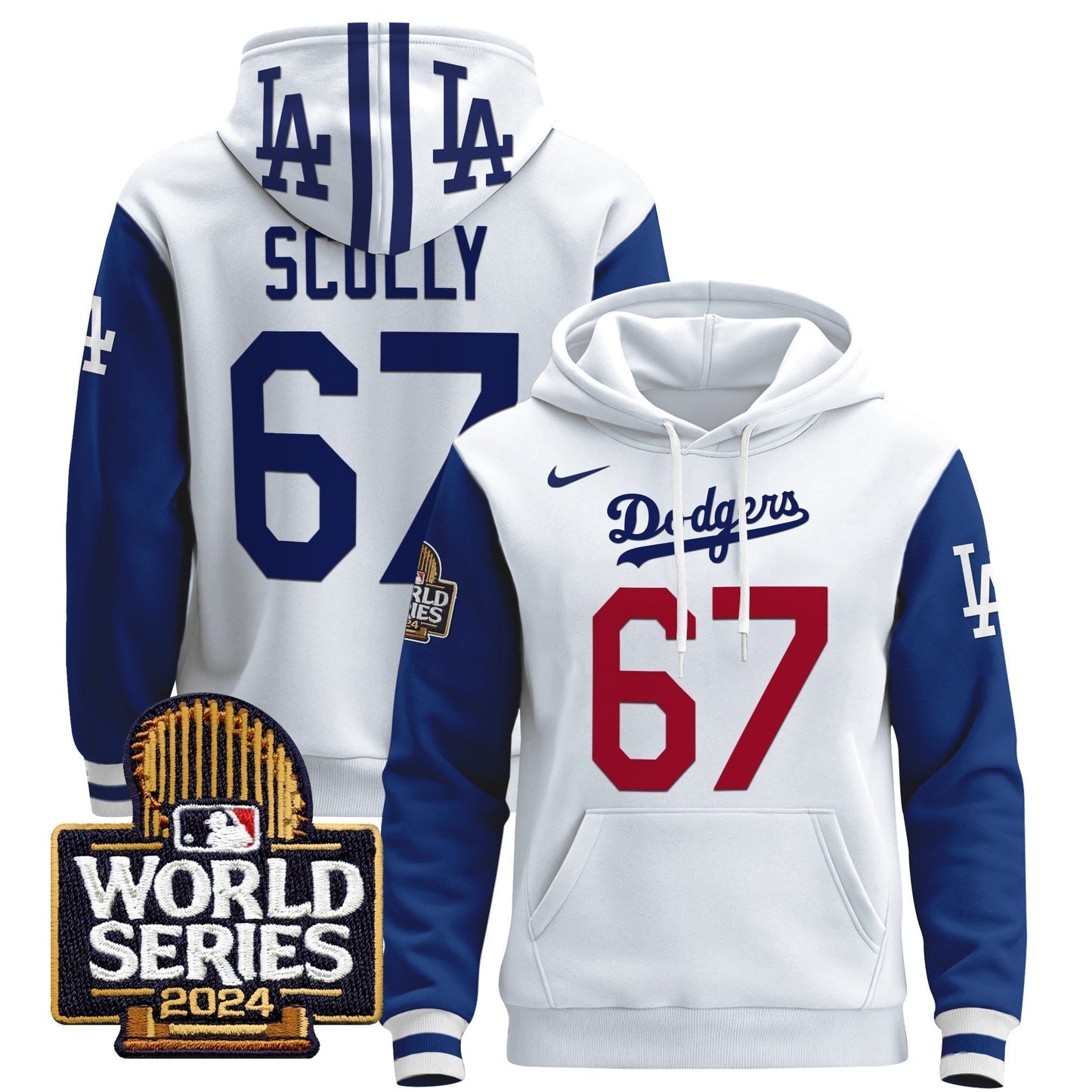 Dodgers 2024 World Series Pullover Hoodie-DTD