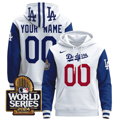 Dodgers 2024 World Series Custom Pullover Hoodie-DTD