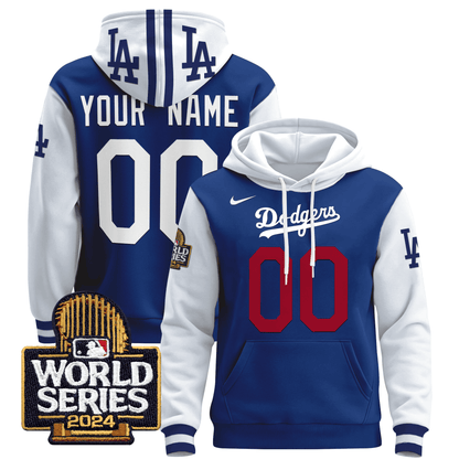 Dodgers 2024 World Series Custom Pullover Hoodie-DTD