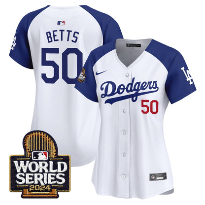 Women Dodgers 2024 World Series Vapor Premier Limited Jersey - All Stitched-DTD