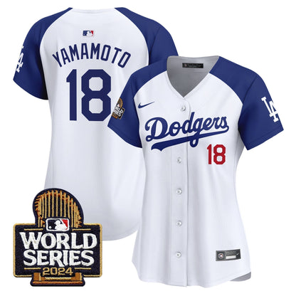 Women Dodgers 2024 World Series Vapor Premier Limited Jersey - All Stitched-DTD