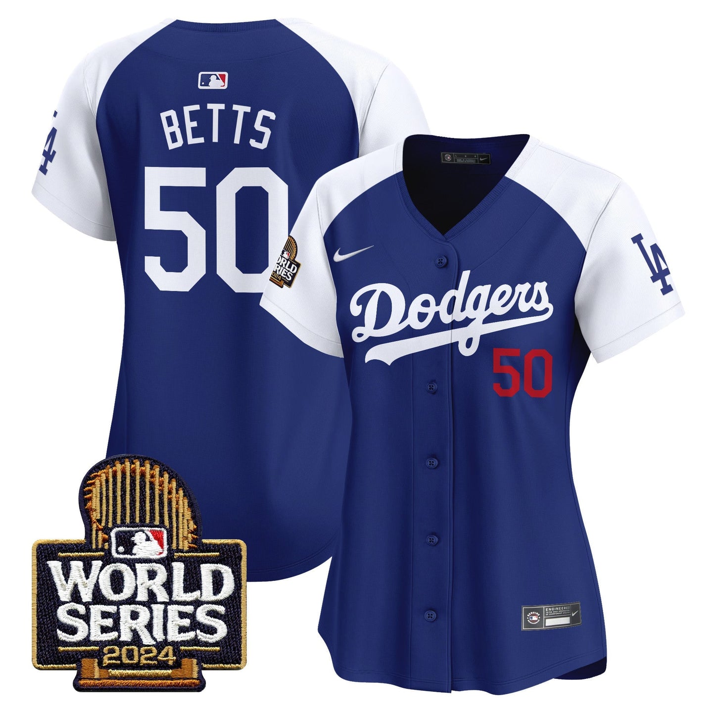 Women Dodgers 2024 World Series Vapor Premier Limited Jersey - All Stitched-DTD