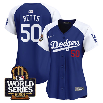 Women Dodgers 2024 World Series Vapor Premier Limited Jersey - All Stitched-DTD