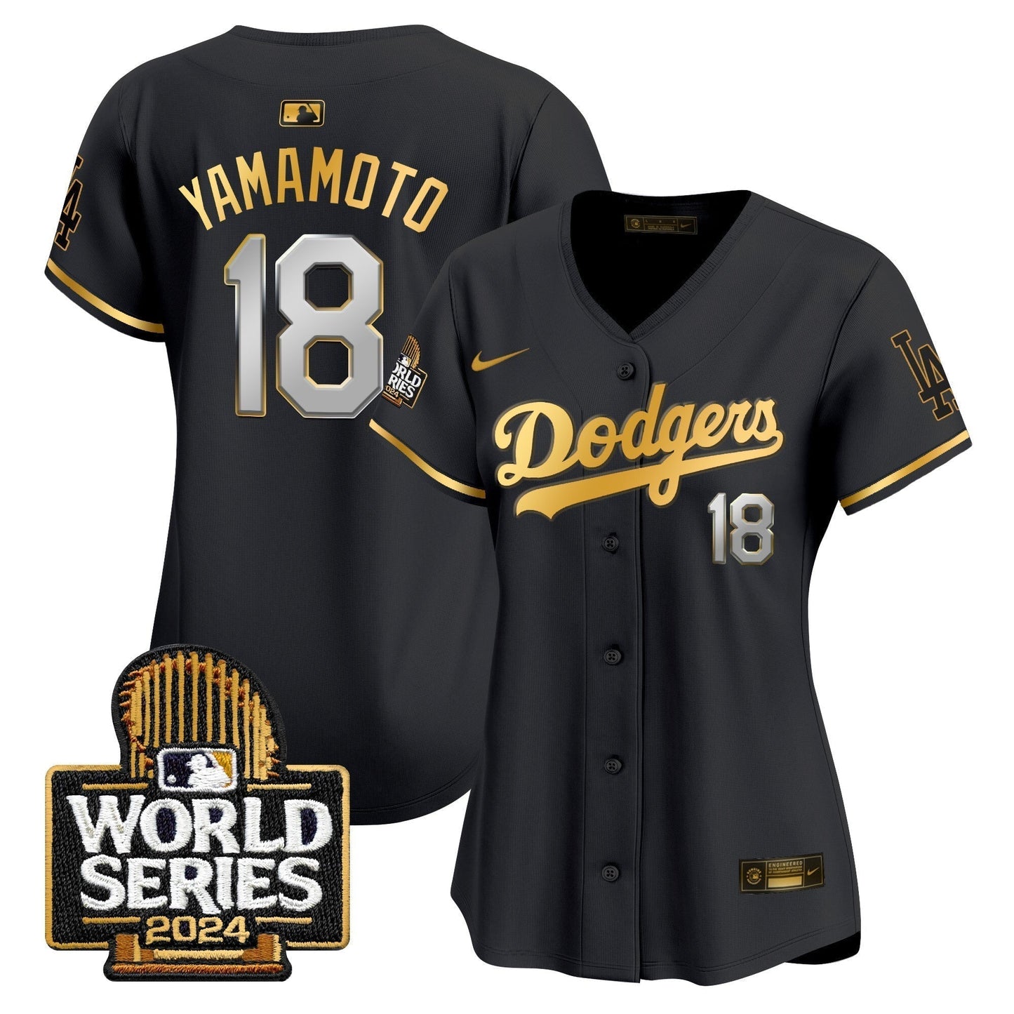 Women Dodgers 2024 World Series Vapor Premier Limited Jersey - All Stitched-DTD