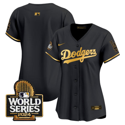 Women Dodgers 2024 World Series Vapor Premier Limited Jersey - All Stitched-DTD