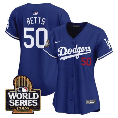 Women Dodgers 2024 World Series Vapor Premier Limited Jersey - All Stitched-DTD