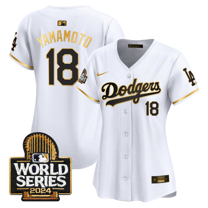 Women Dodgers 2024 World Series Vapor Premier Limited Jersey - All Stitched-DTD