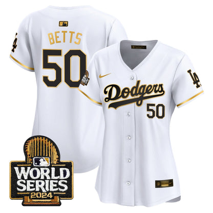 Women Dodgers 2024 World Series Vapor Premier Limited Jersey - All Stitched-DTD