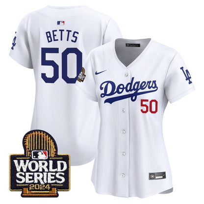 Women Dodgers 2024 World Series Vapor Premier Limited Jersey - All Stitched-DTD