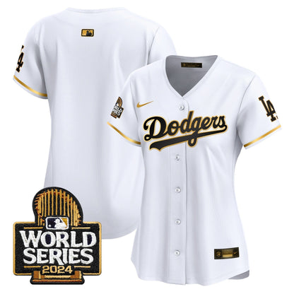 Women Dodgers 2024 World Series Vapor Premier Limited Jersey - All Stitched-DTD
