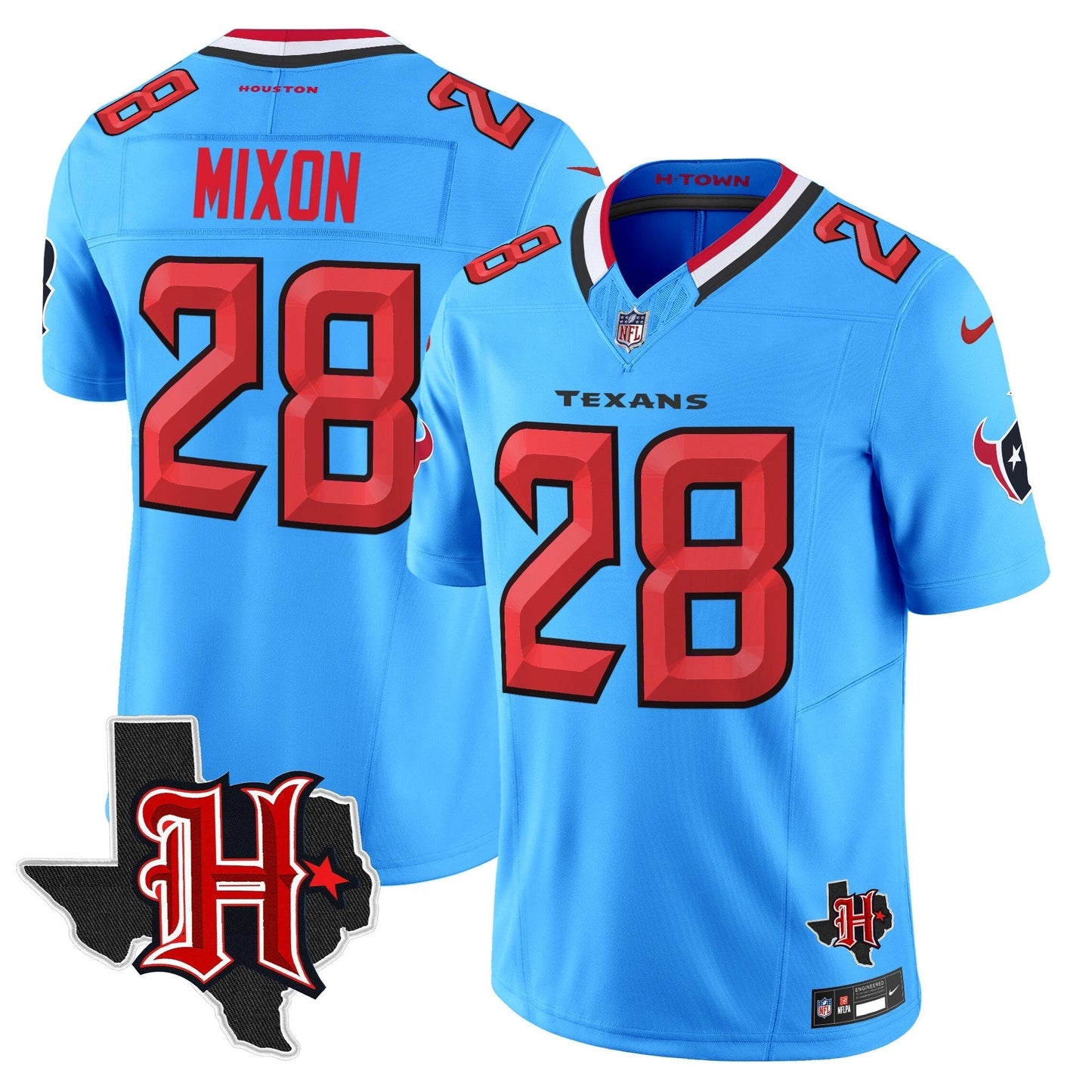 HOU 2024 Texas Patch Vapor Limited Jersey V5 - All Stitched-DTD