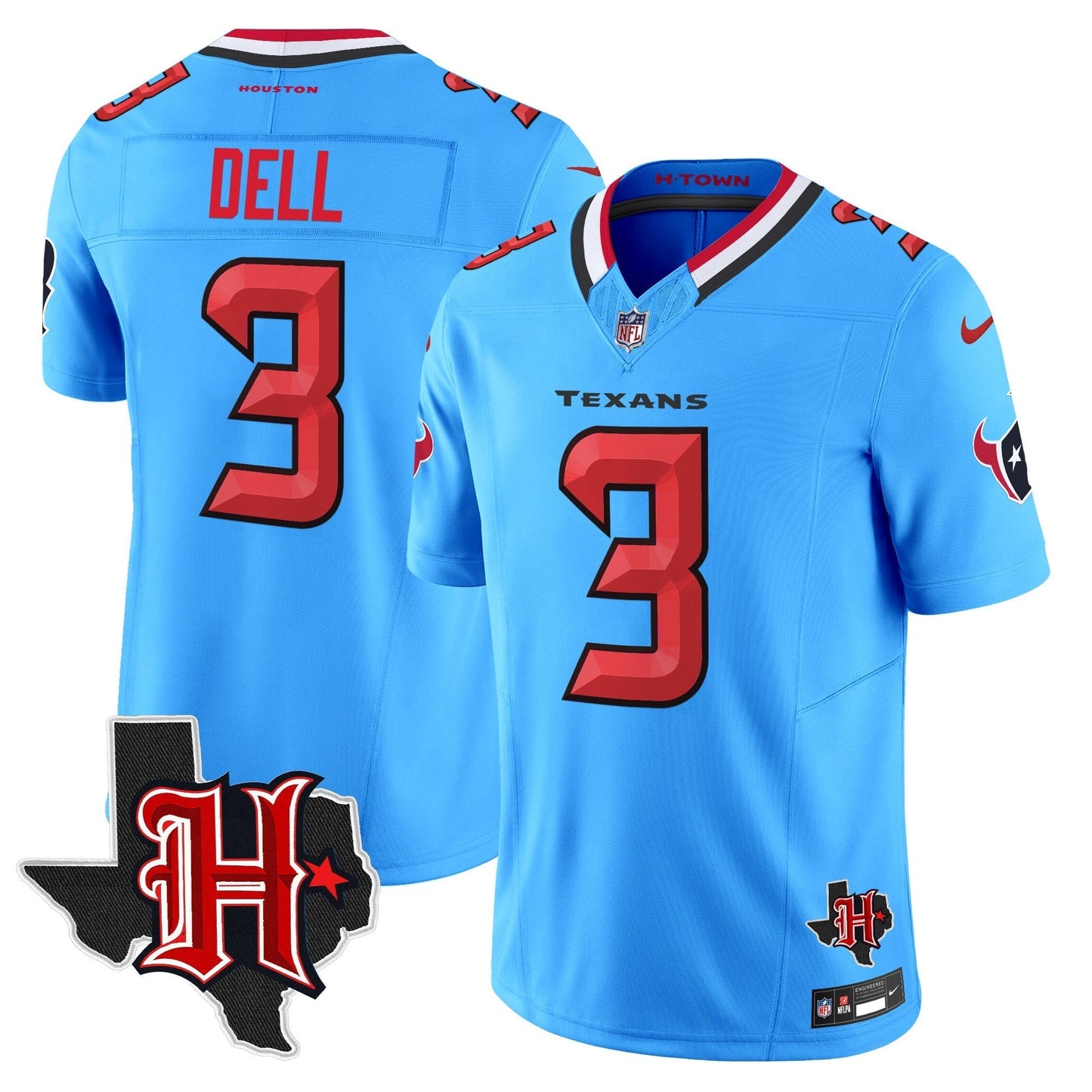 HOU 2024 Texas Patch Vapor Limited Jersey V5 - All Stitched-DTD