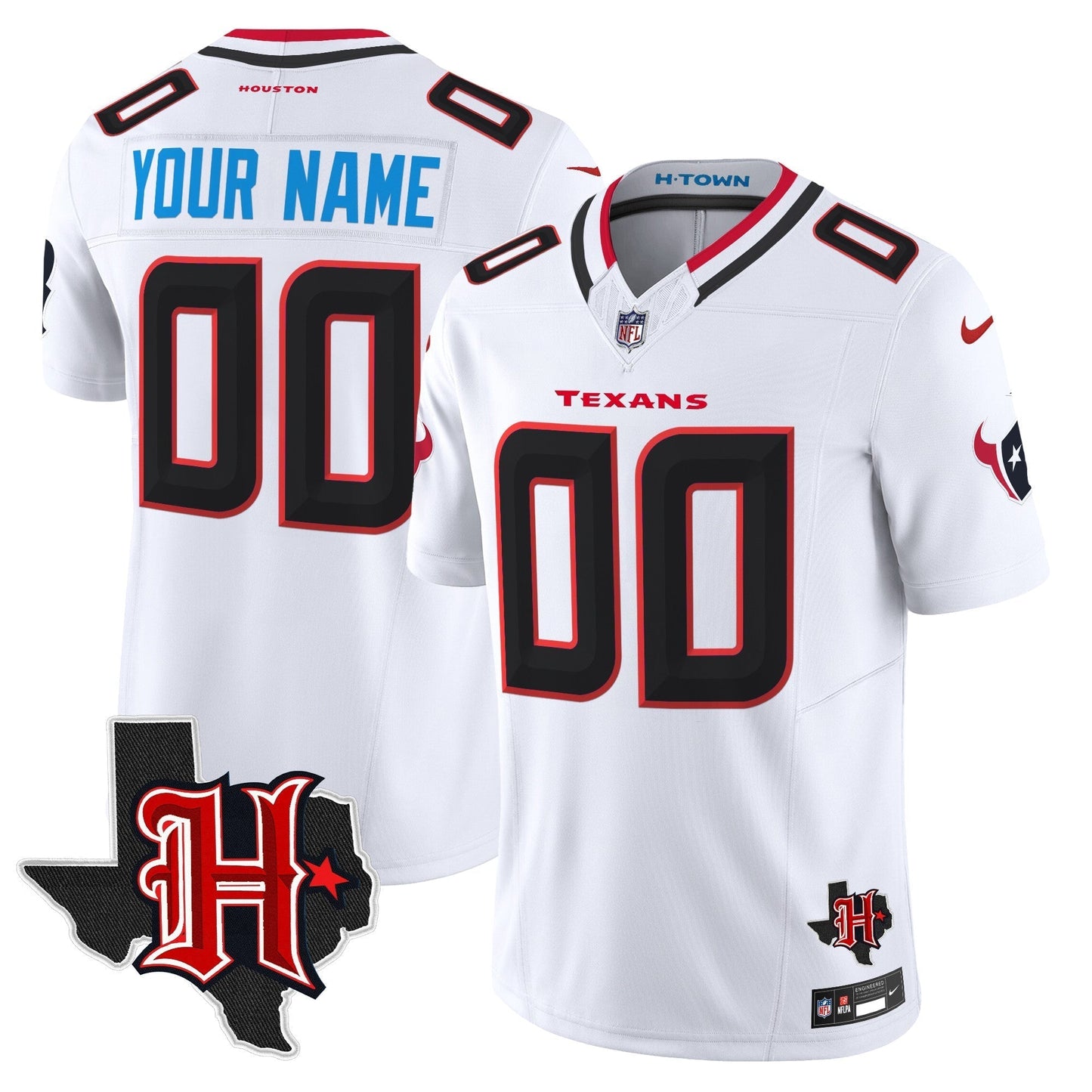 HOU 2024 Texas Patch Vapor Limited Custom Jersey V5 - All Stitched-DTD