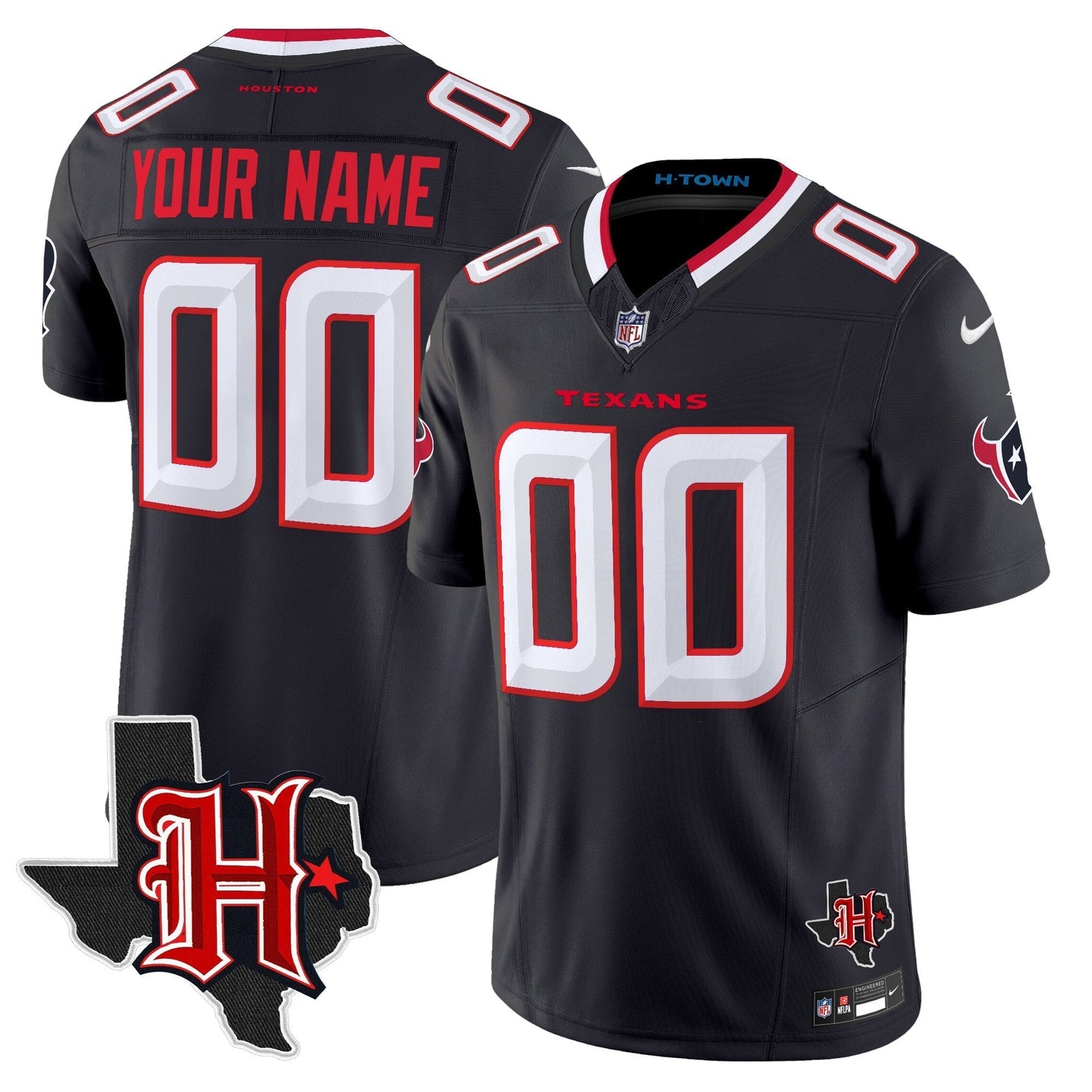 HOU 2024 Texas Patch Vapor Limited Custom Jersey V5 - All Stitched-DTD