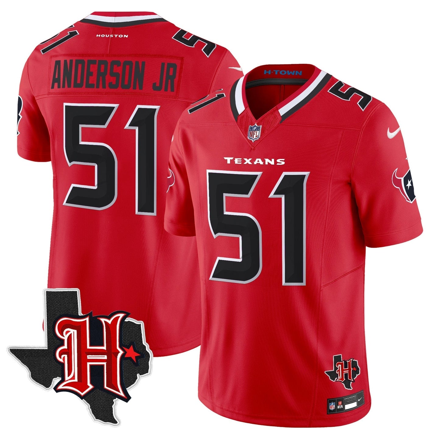 HOU 2024 Texas Patch Vapor Limited Jersey V5 - All Stitched-DTD