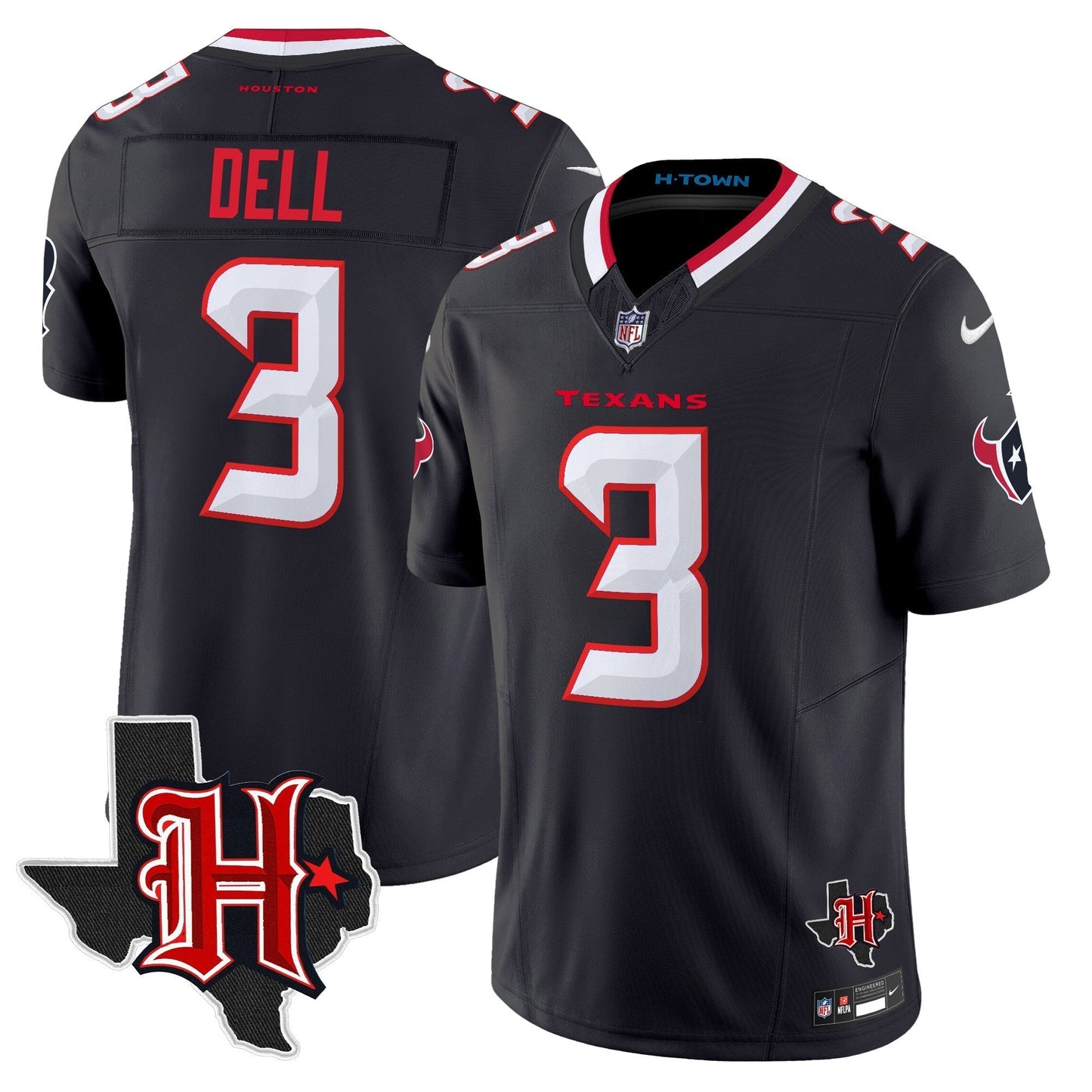 HOU 2024 Texas Patch Vapor Limited Jersey V5 - All Stitched-DTD