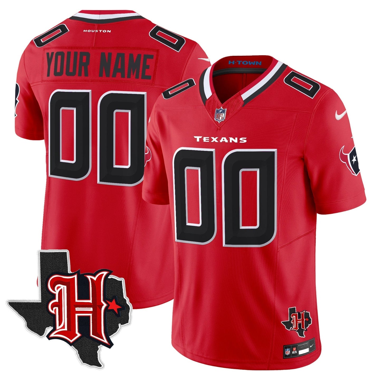 HOU 2024 Texas Patch Vapor Limited Custom Jersey V5 - All Stitched-DTD