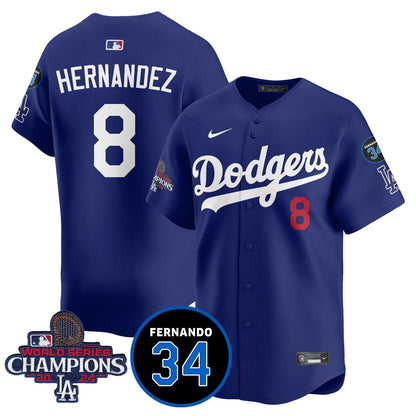 LA Dodgers - World Series Champions 2024/Fernando Valenzuela Memorial Jersey - All Stitched N08-DTD