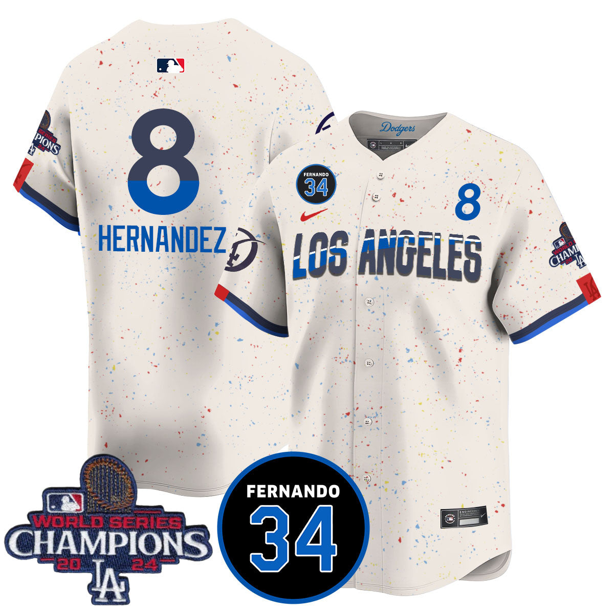 LA Dodgers - World Series Champions 2024/Fernando Valenzuela Memorial Jersey - All Stitched N08-DTD