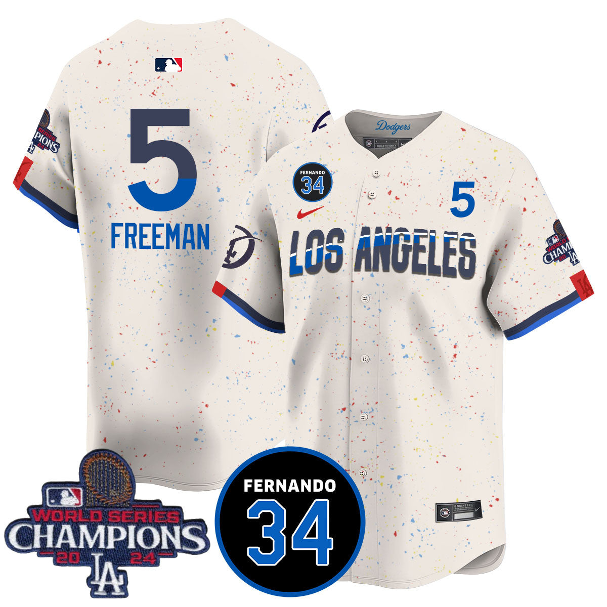 LA Dodgers - World Series Champions 2024/Fernando Valenzuela Memorial Jersey - All Stitched N08-DTD