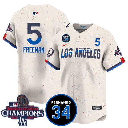 LA Dodgers - World Series Champions 2024/Fernando Valenzuela Memorial Jersey - All Stitched N08-DTD