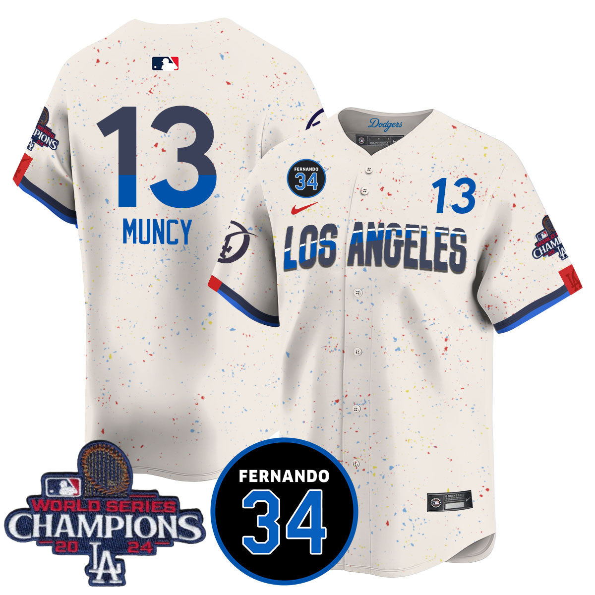 LA Dodgers - World Series Champions 2024/Fernando Valenzuela Memorial Jersey - All Stitched N08-DTD