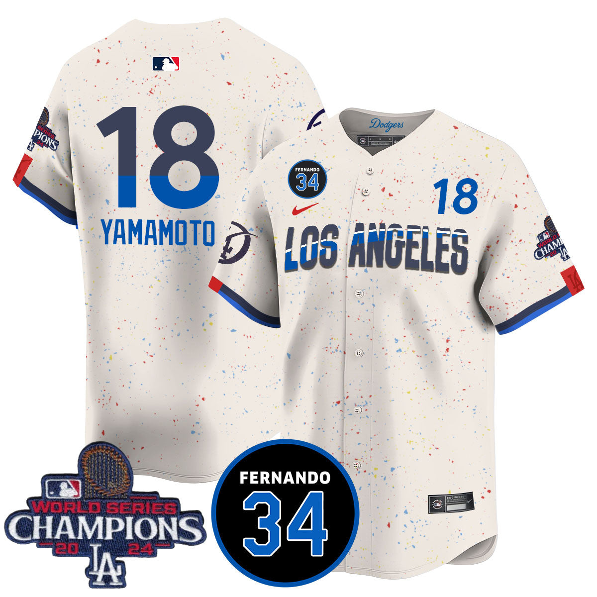 LA Dodgers - World Series Champions 2024/Fernando Valenzuela Memorial Jersey - All Stitched N08-DTD