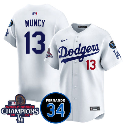 LA Dodgers - World Series Champions 2024/Fernando Valenzuela Memorial Jersey - All Stitched N08-DTD