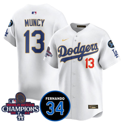LA Dodgers - World Series Champions 2024/Fernando Valenzuela Memorial Jersey - All Stitched N08-DTD