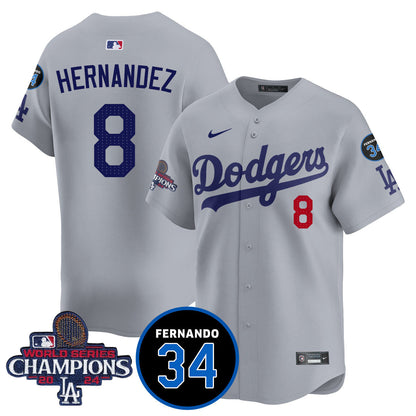 LA Dodgers - World Series Champions 2024/Fernando Valenzuela Memorial Jersey - All Stitched N08-DTD