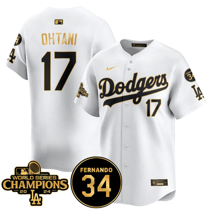 LA Dodgers - World Series Champions 2024/Fernando Valenzuela Memorial Jersey - All Stitched N08-DTD