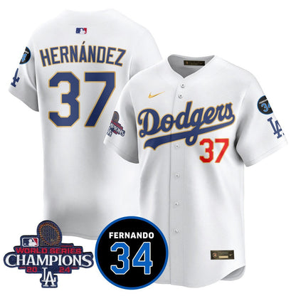 LA Dodgers - World Series Champions 2024/Fernando Valenzuela Memorial Jersey - All Stitched N08-DTD