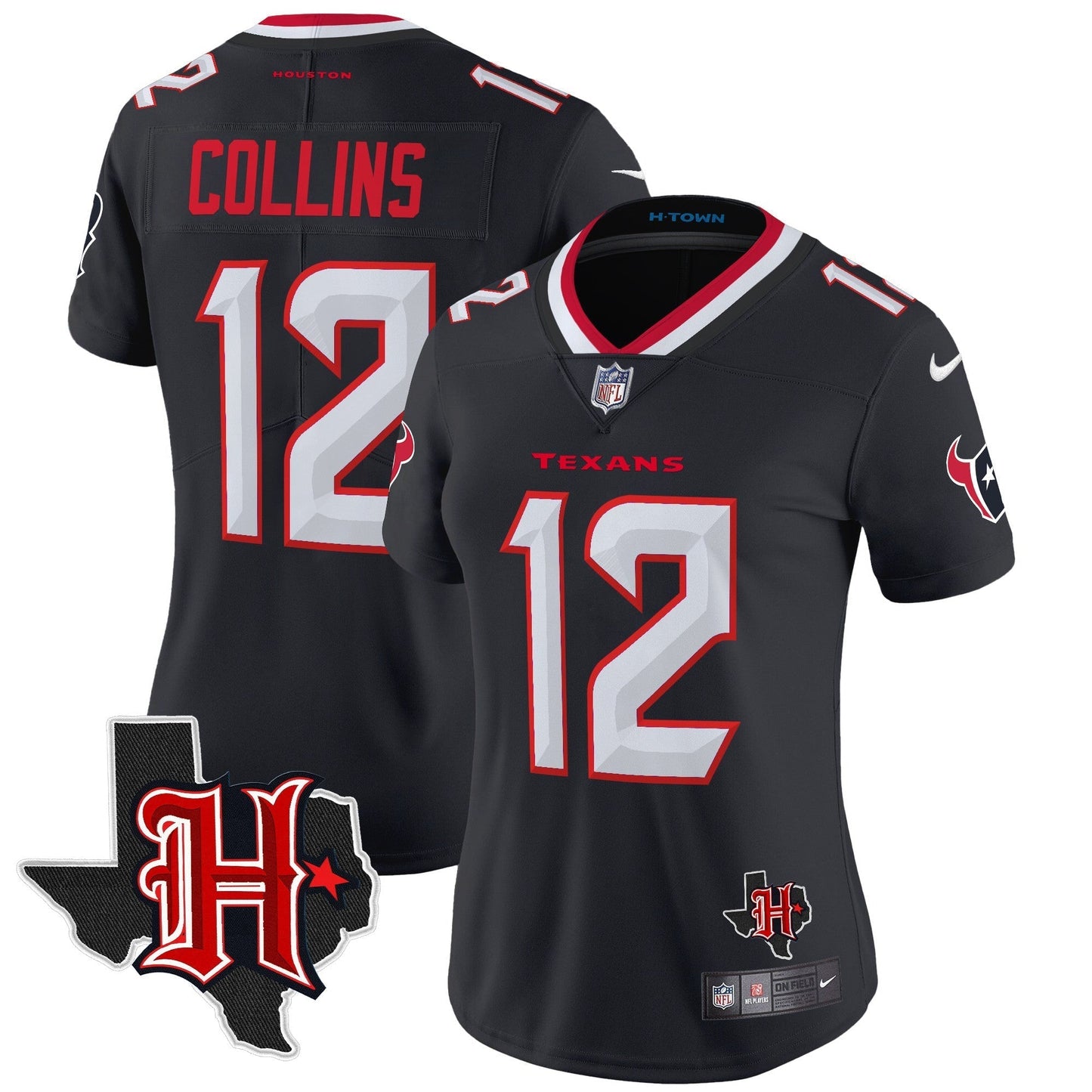 Women's HOU 2024 Texas Patch Vapor Limited Jersey V5 - All Stitched-DTD