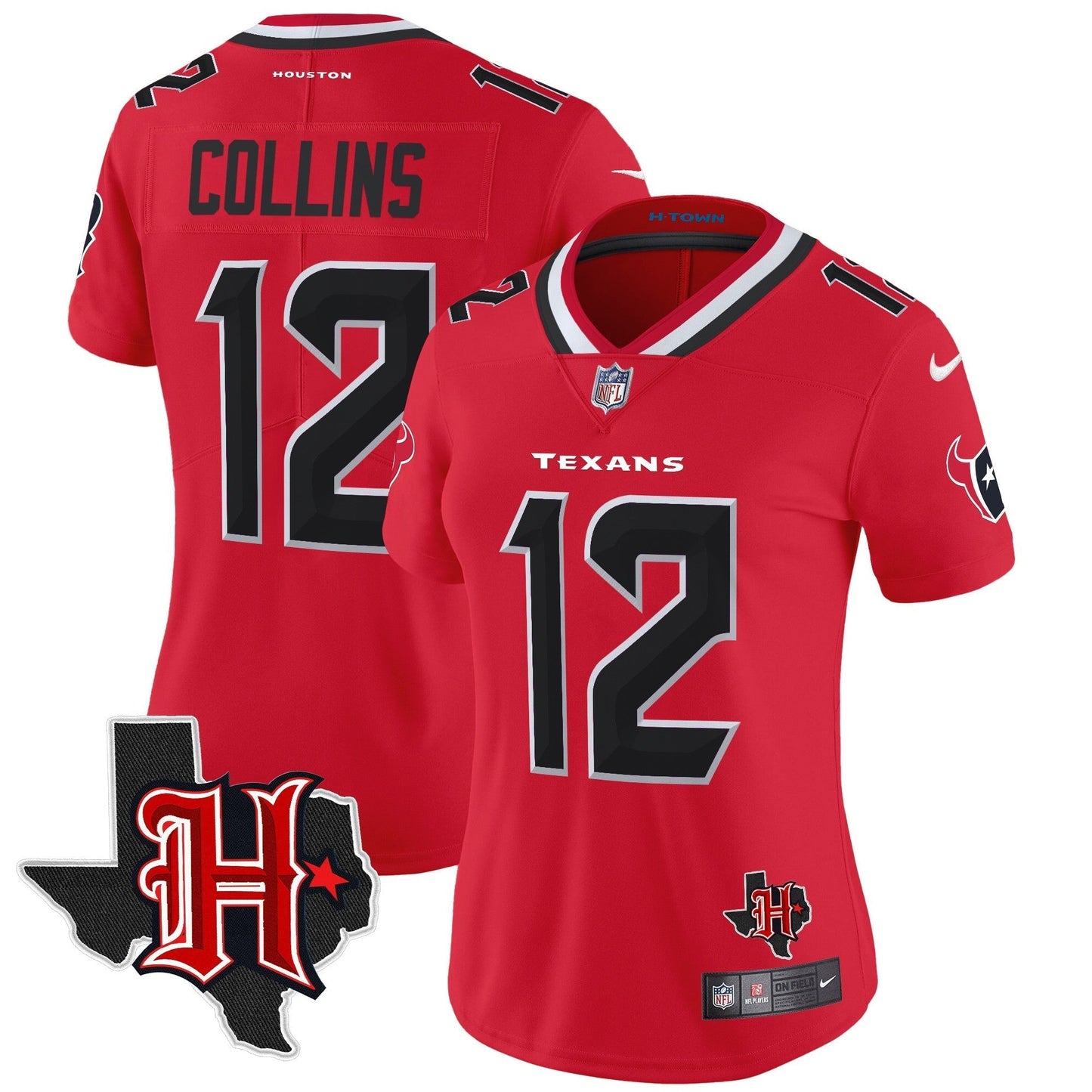 Women's HOU 2024 Texas Patch Vapor Limited Jersey V5 - All Stitched-DTD