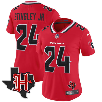 Women's HOU 2024 Texas Patch Vapor Limited Jersey V5 - All Stitched-DTD