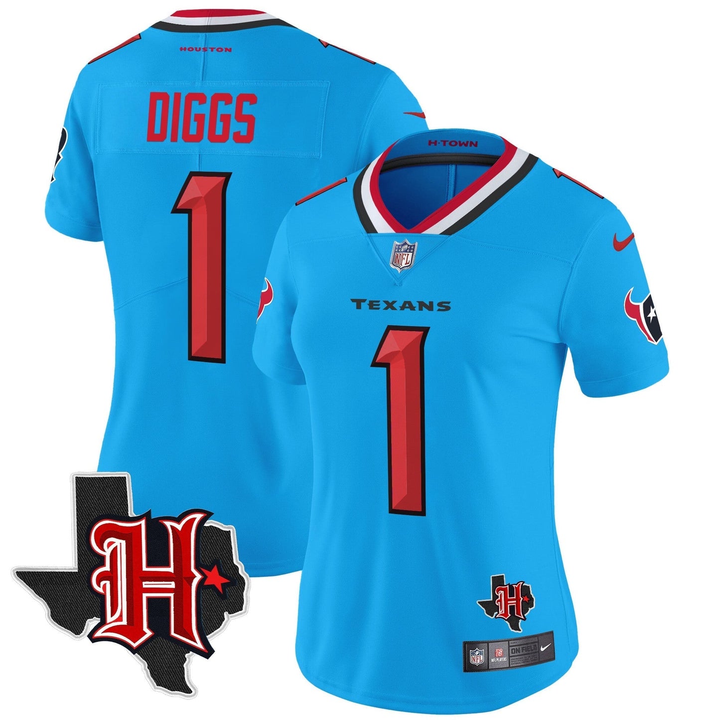 Women's HOU 2024 Texas Patch Vapor Limited Jersey V5 - All Stitched-DTD