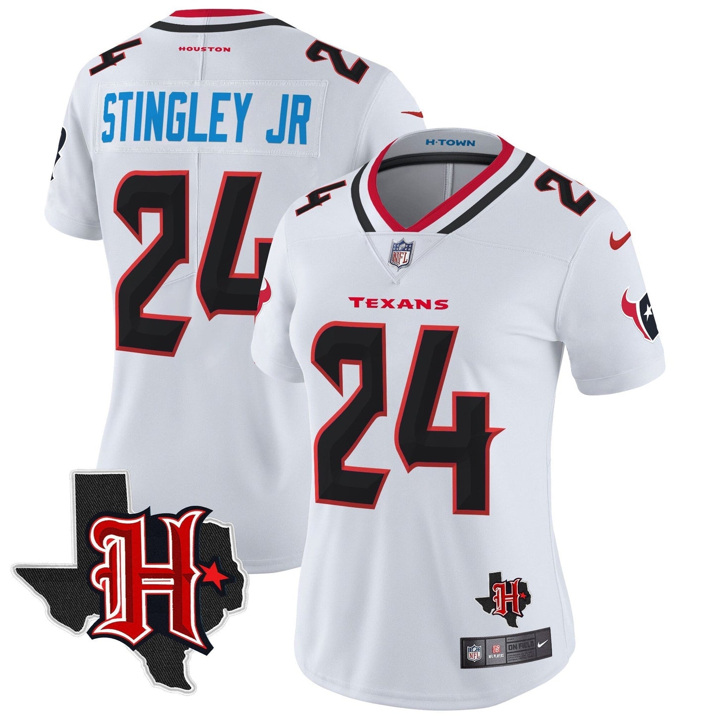 Women's HOU 2024 Texas Patch Vapor Limited Jersey V5 - All Stitched-DTD