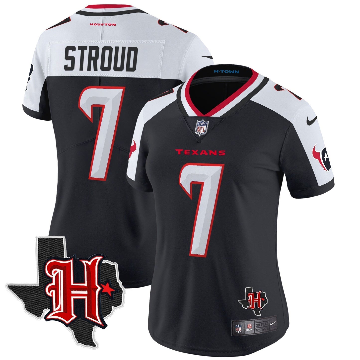Women's HOU 2024 Texas Patch Vapor Limited Jersey V5 - All Stitched-DTD