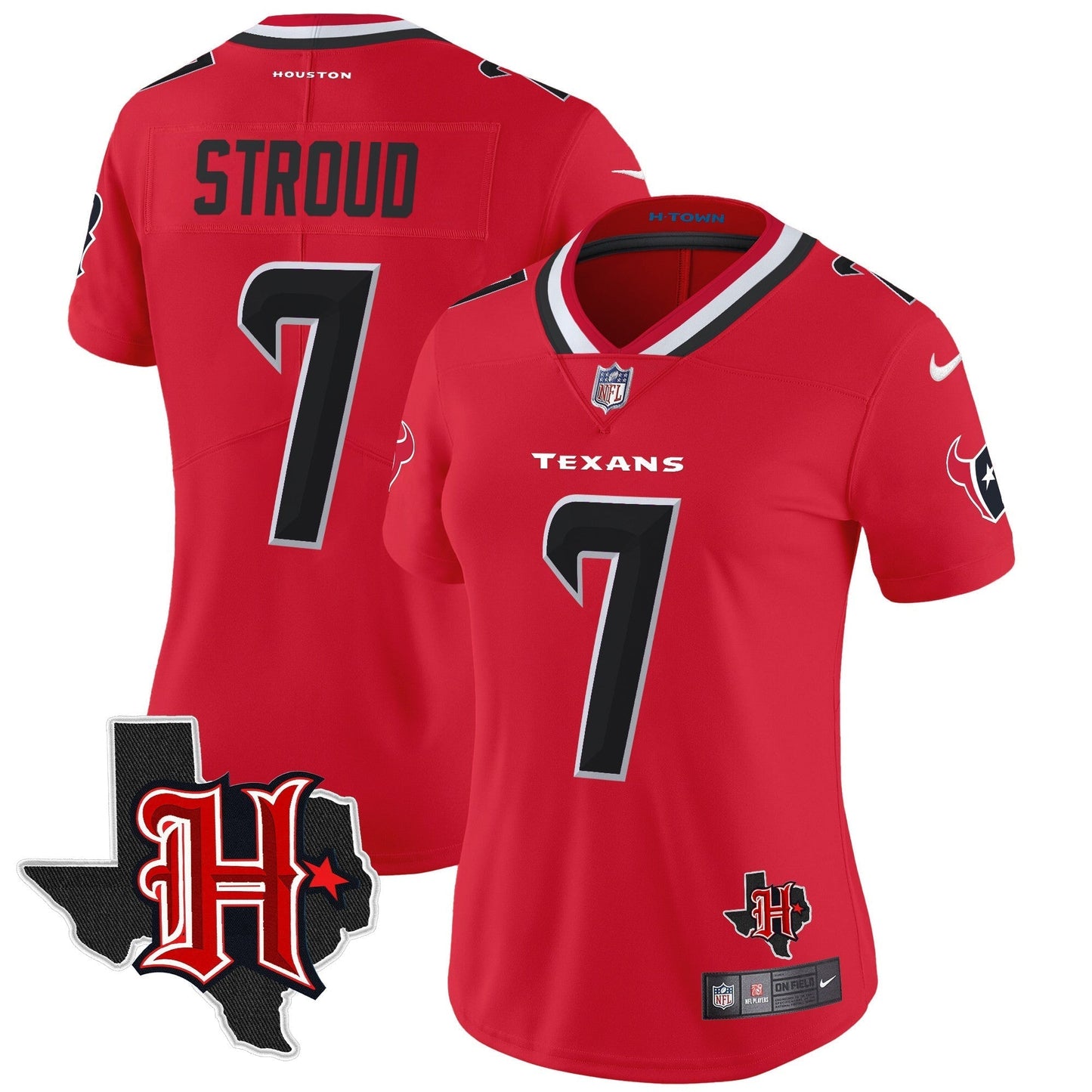 Women's HOU 2024 Texas Patch Vapor Limited Jersey V5 - All Stitched-DTD