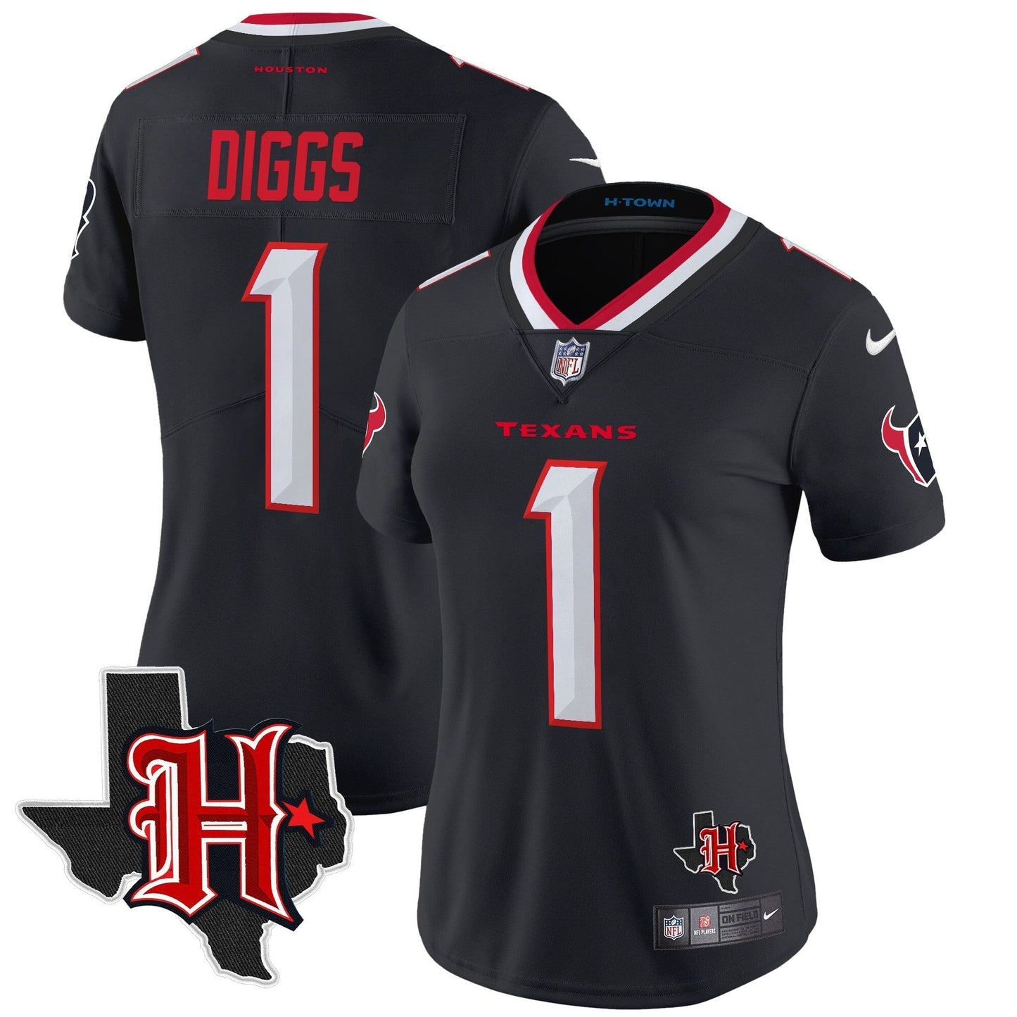 Women's HOU 2024 Texas Patch Vapor Limited Jersey V5 - All Stitched-DTD