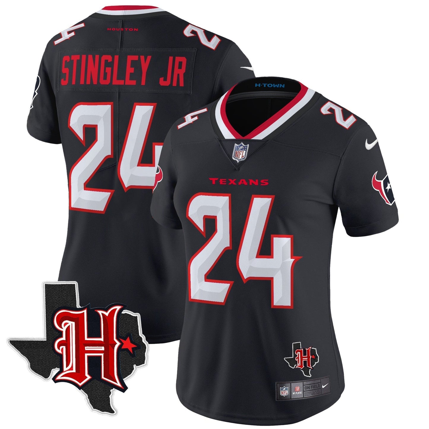 Women's HOU 2024 Texas Patch Vapor Limited Jersey V5 - All Stitched-DTD