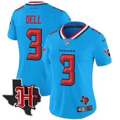 Women's HOU 2024 Texas Patch Vapor Limited Jersey V5 - All Stitched-DTD