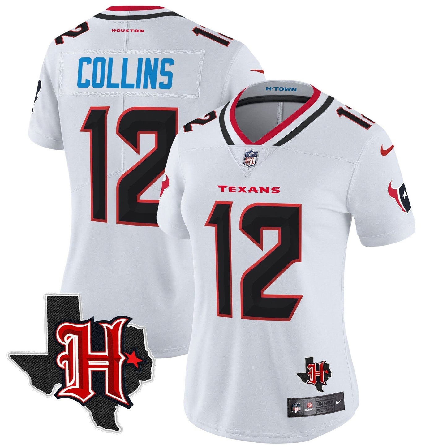 Women's HOU 2024 Texas Patch Vapor Limited Jersey V5 - All Stitched-DTD